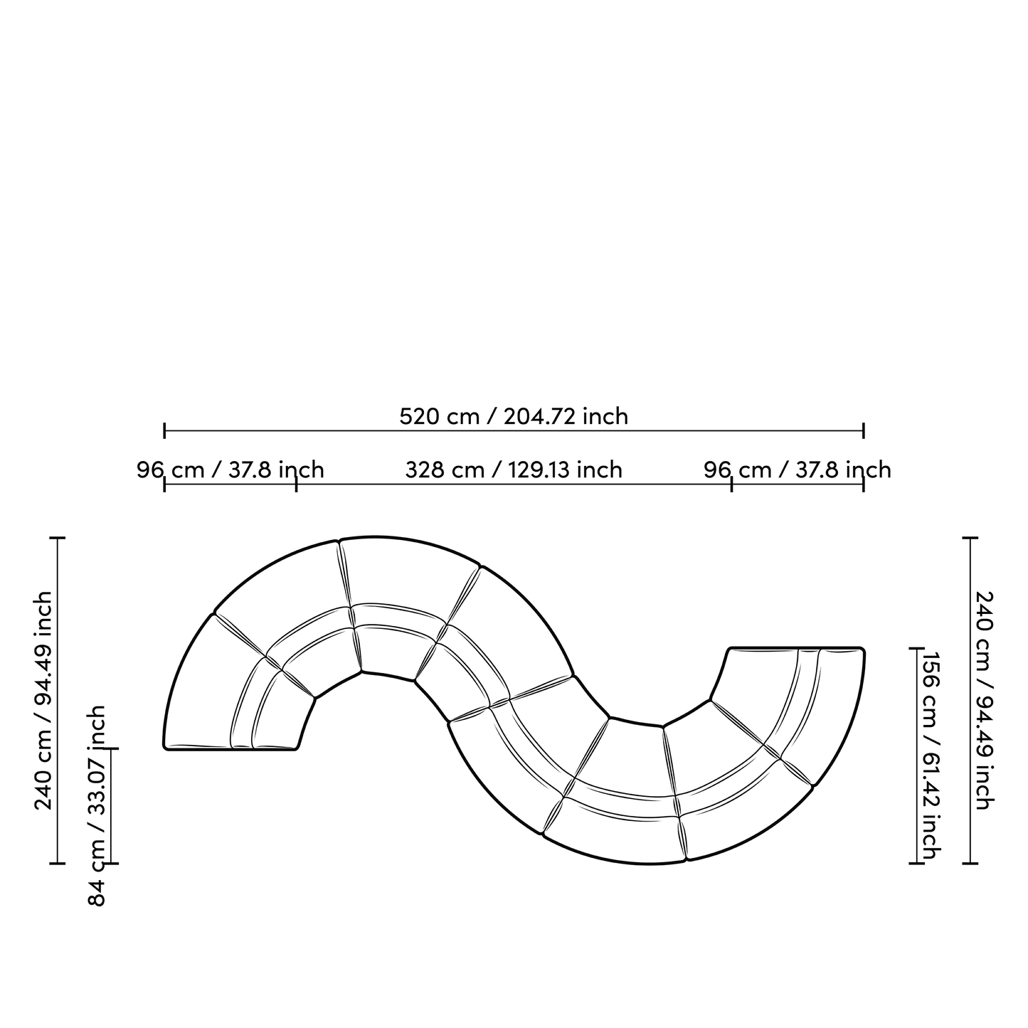 Canapé modulable Lindau angle intérieur