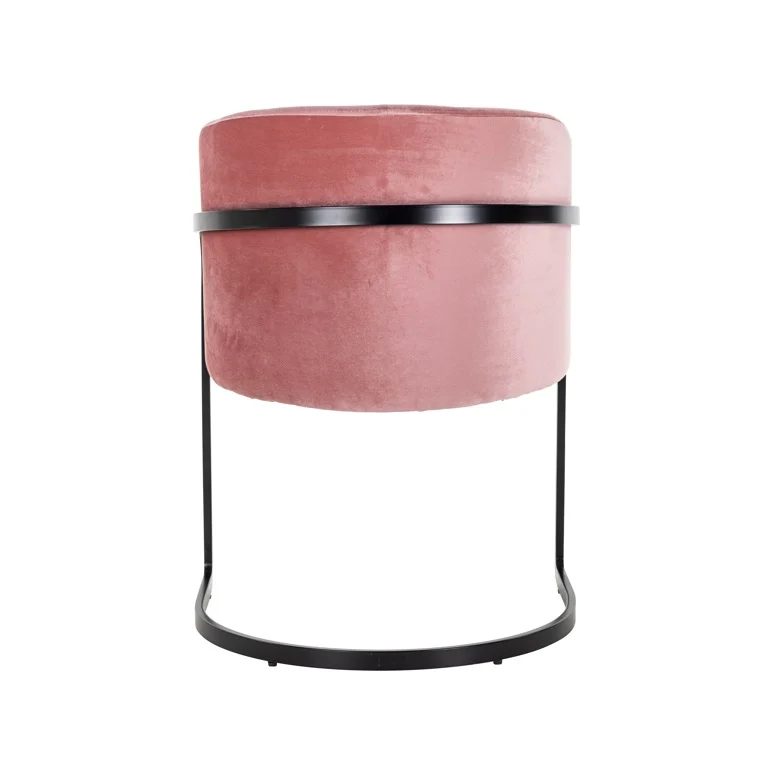 Chaise Chiara en velours blush