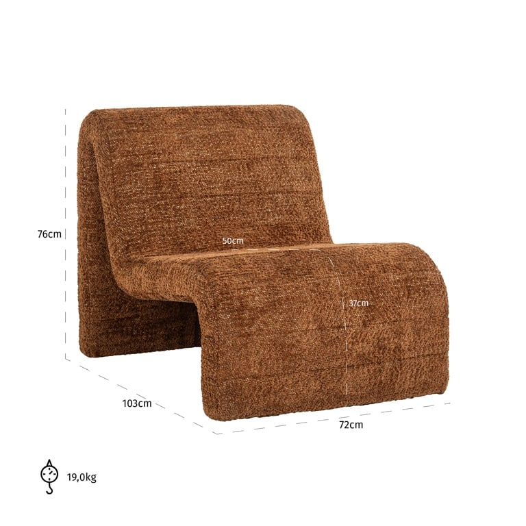 Lounge chair Kelly lovely cinnamon