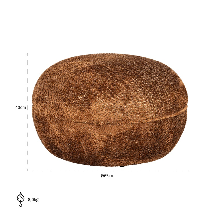 Pouf Jace lovely cannelle (Be Lovely 603 Cannelle)