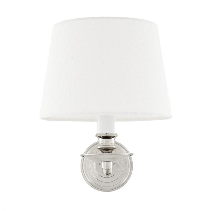 Applique Eclips finition nickel, abat-jour inclus
