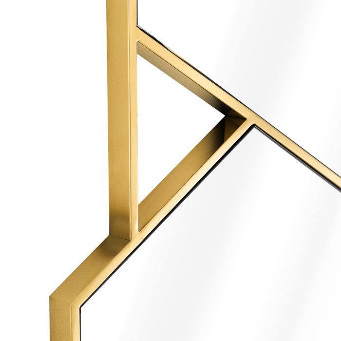 Miroir Hexa finition or