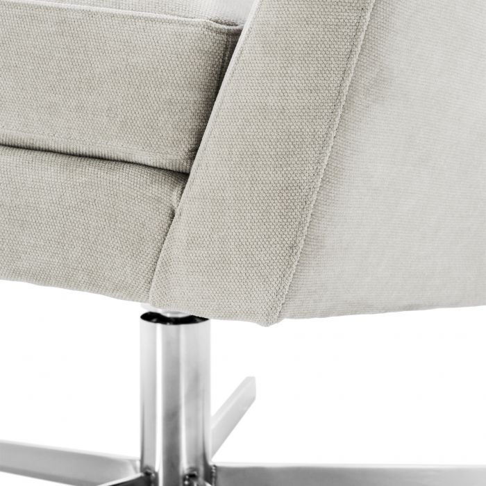 Fauteuil pivotante Eduardo clarck sable
