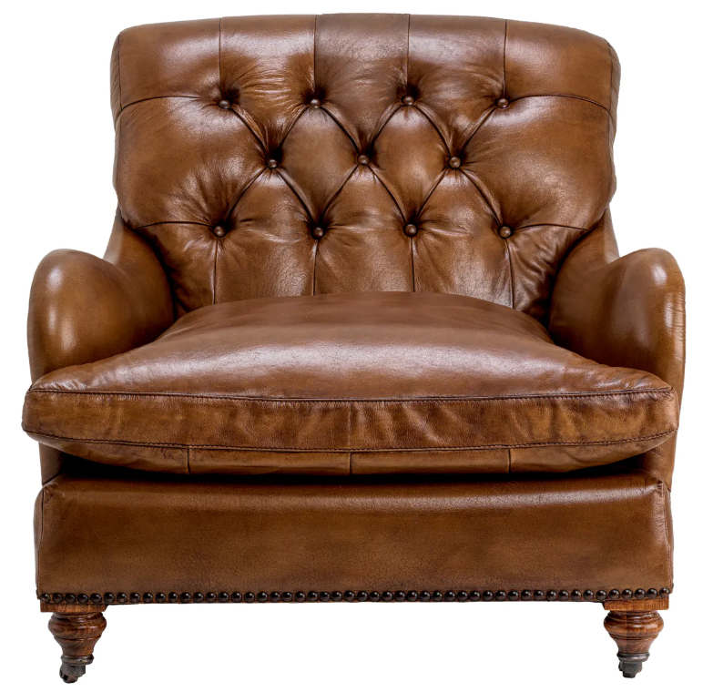 CLUB CHAIR CALEDONIAN TOBACCO LEATHER