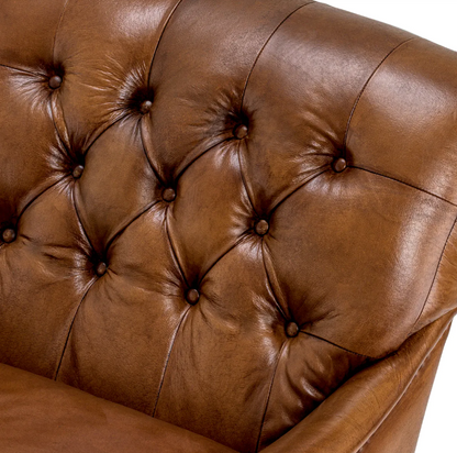 CLUB CHAIR CALEDONIAN TOBACCO LEATHER