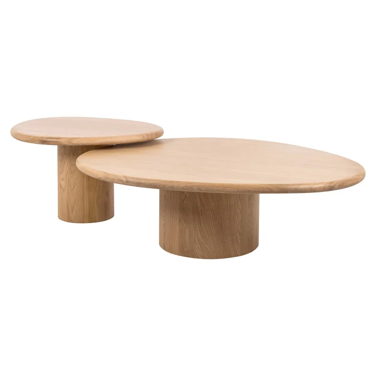 Table basse Oakley lot de 2 (chêne naturel)