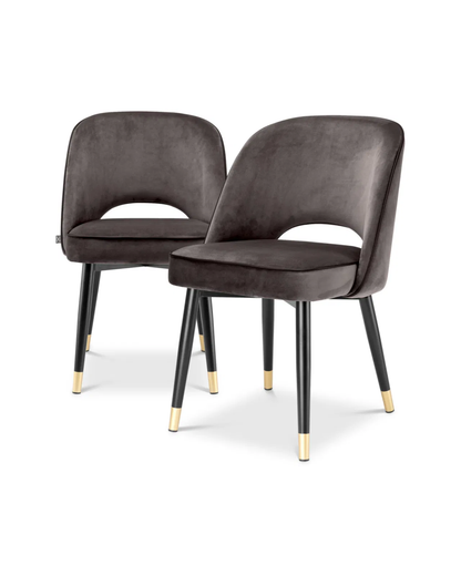 Chair Cliffv savona grey velvet