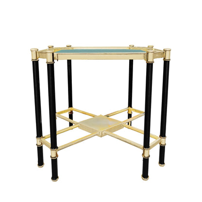 Table d'appoint Florence finition or et noir