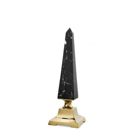 Obelisk-Layford-S-gold-finish-black-marble