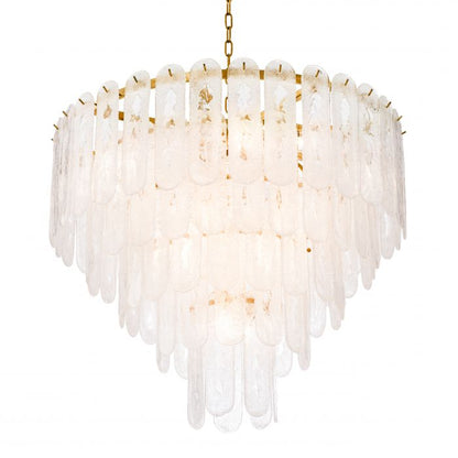 Riveria chandelier gold finish