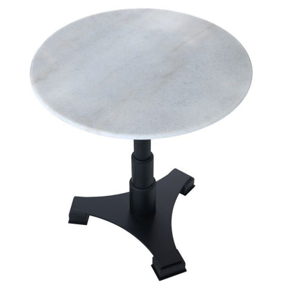 Mercier white marble bar table