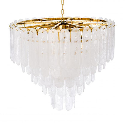 Riveria chandelier gold finish