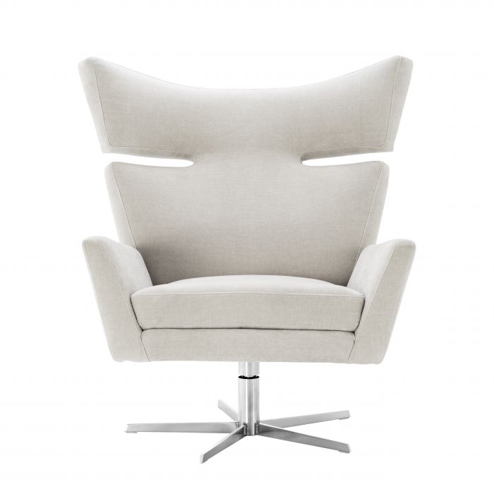 Swivel armchair Eduardo clarck sand