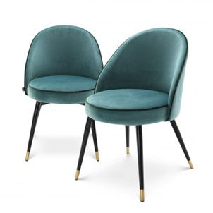 Dining chair Cooper Roche turquoise velvet