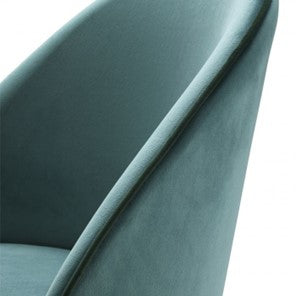 Dining chair Cooper Roche turquoise velvet