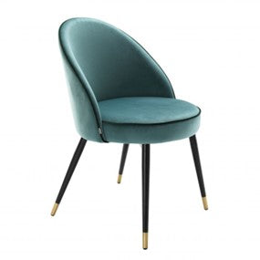 Dining chair Cooper Roche turquoise velvet